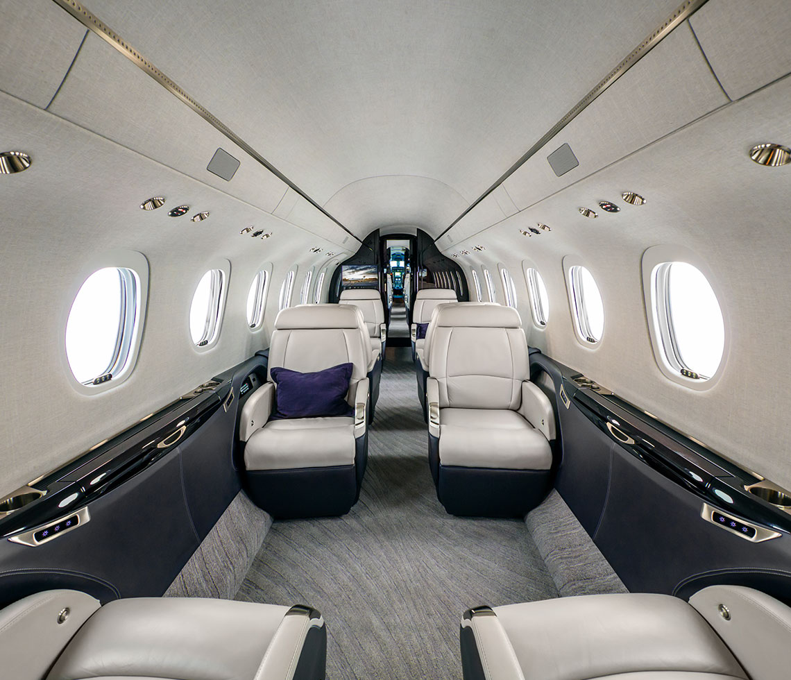 Cessna Citation Longitude private jet interior